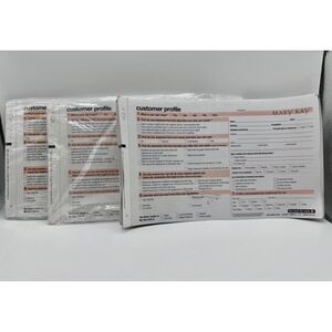 Mary Kay Customer Profile Cards 2 3/4 Packs Consultant Business Supplies